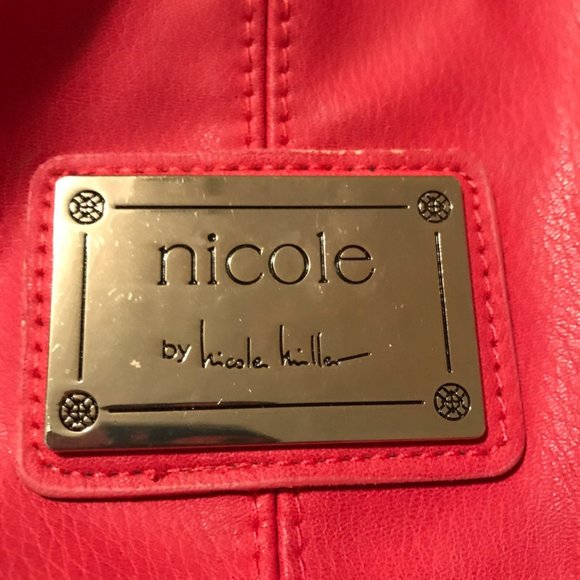 Nicole Miller Red Coral Shoulder Bag Purse - Picture 2 of 9